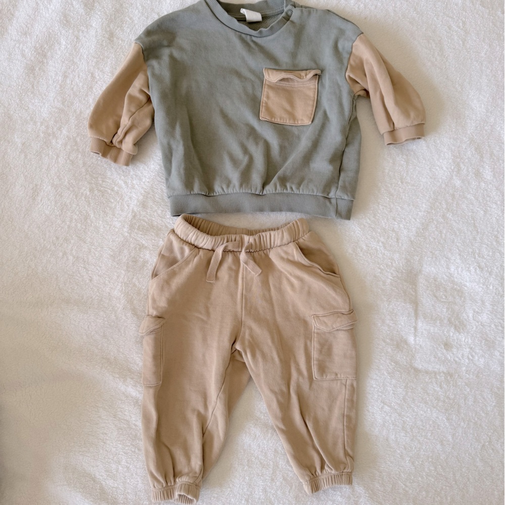 H&M baby sweatpants set • 12mo